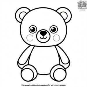 Teddy Bear with Googly Eyes Coloring Pages