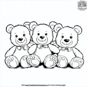 Teddy Bear and Friends Coloring Pages