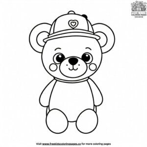 Teddy Bear with a Hat Coloring Pages