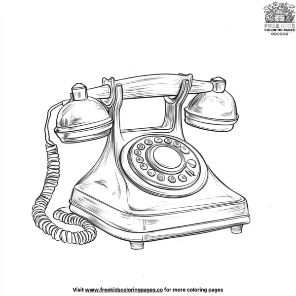 Telephone coloring pages