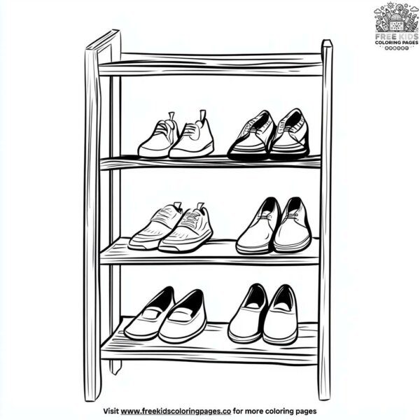 The family’s trusted shoe rack coloring pages