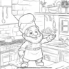 The Gnome Chef’s Kitchen Coloring Pages