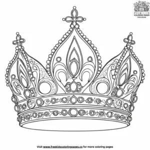 The gothic crown and jewels coloring pages