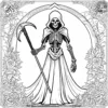 The Grim Reaper Scythe Coloring Pages