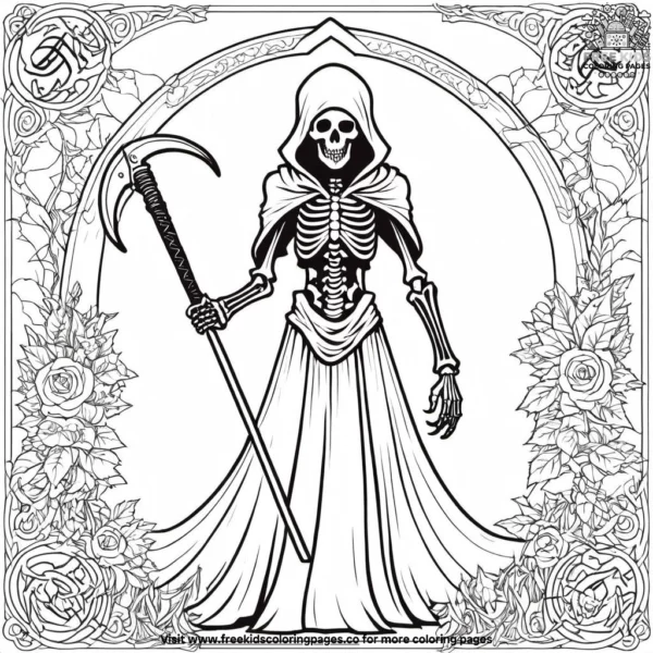 The grim reaper scythe coloring pages