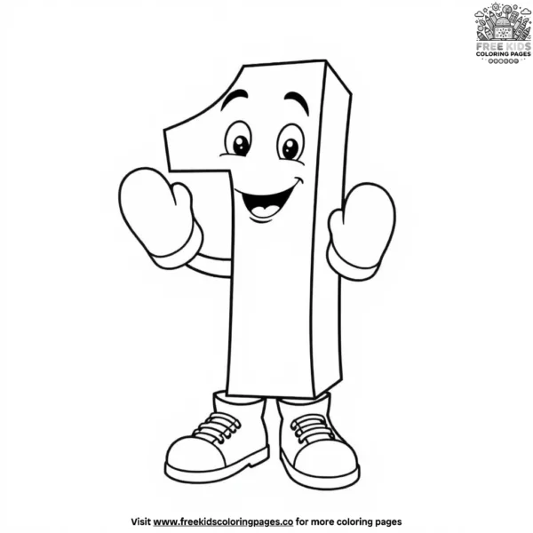 The happy number block coloring pages