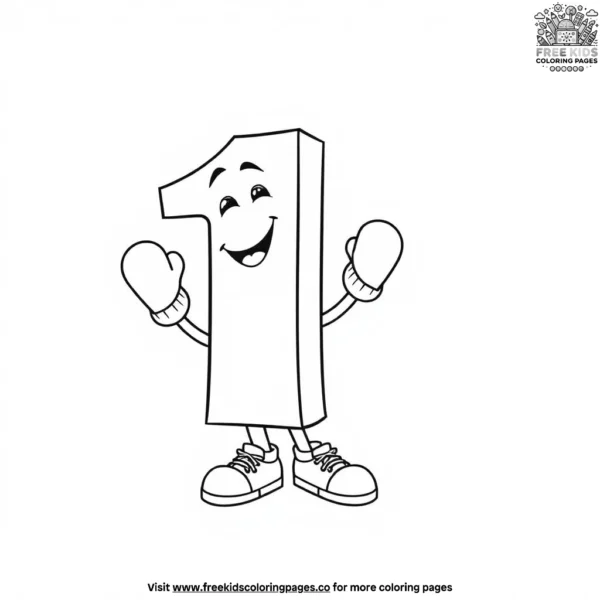 The laughing number block coloring pages