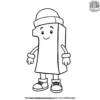 The Number Block with Hat Coloring Pages