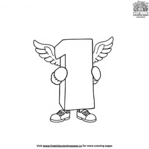 The Number Block with Wings Coloring Pages