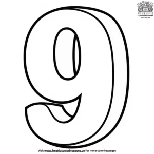 The Number Nine Block Coloring Pages