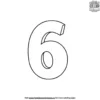 The Number Six Block Coloring Pages