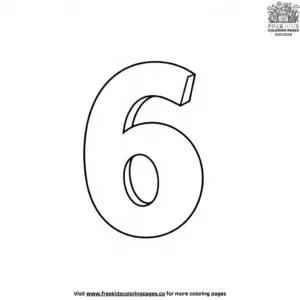 The number six block coloring pages