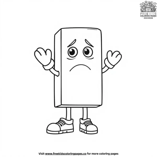 The sad number block coloring pages