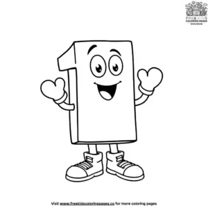 The Surprised Number Block Coloring Pages