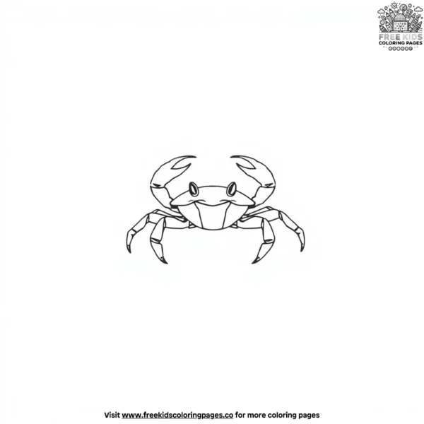 Tiny crab coloring pages