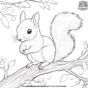 Tiny Squirrel Coloring Pages