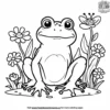 Toad in a Garden Coloring Pages