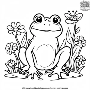 Toad in a Garden Coloring Pages