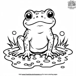 Toad in a Puddle Coloring Pages