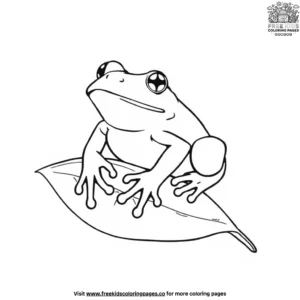 Toad on a Leaf Coloring Pages