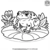 Toad on a Lily Pad Coloring Pages