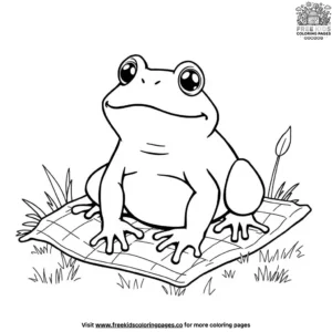 Toad on a Picnic Blanket Coloring Pages