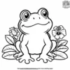 Toad with a Hibiscus Coloring Pages