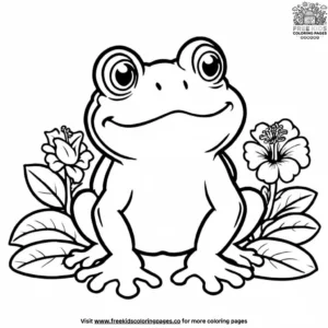 Toad with a Hibiscus Coloring Pages