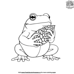 Toad with a Pine Cone Coloring Pages