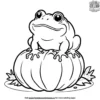 Toad with a Pumpkin Coloring Pages