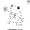 Toad with a Spring Flower Coloring Pages