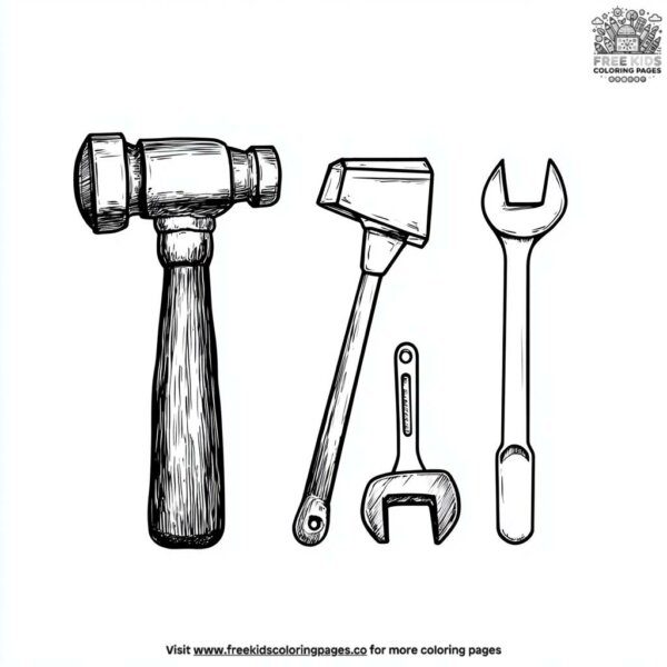 Tools of the trade coloring pages