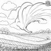 Tornado Spinning in the Field Coloring Pages