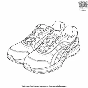 Track and Field Shoes Coloring Pages