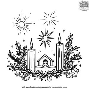 Traditional Advent Symbol Coloring Pages