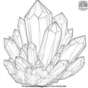 Tranquil Blue Crystal Coloring Pages