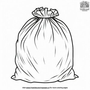 Trash bag full of garbage coloring pages