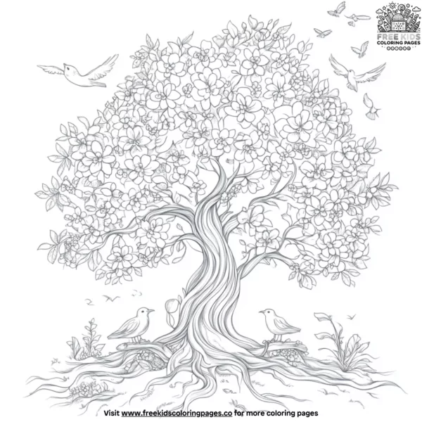 Tree spirit coloring pages