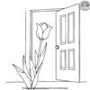 Tulip by the Front Door Coloring Pages