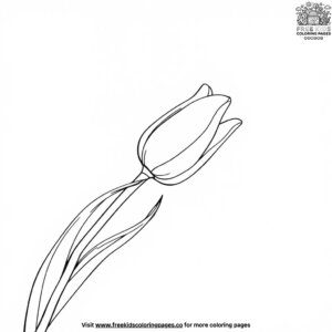 Tulip in the Wind Coloring Pages