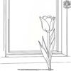 Tulip on a Windowsill Coloring Pages