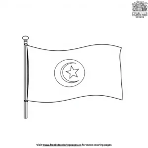 Tunisia Flag Coloring Pages