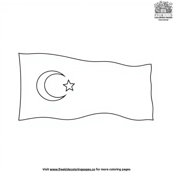 Turkey flag coloring pages