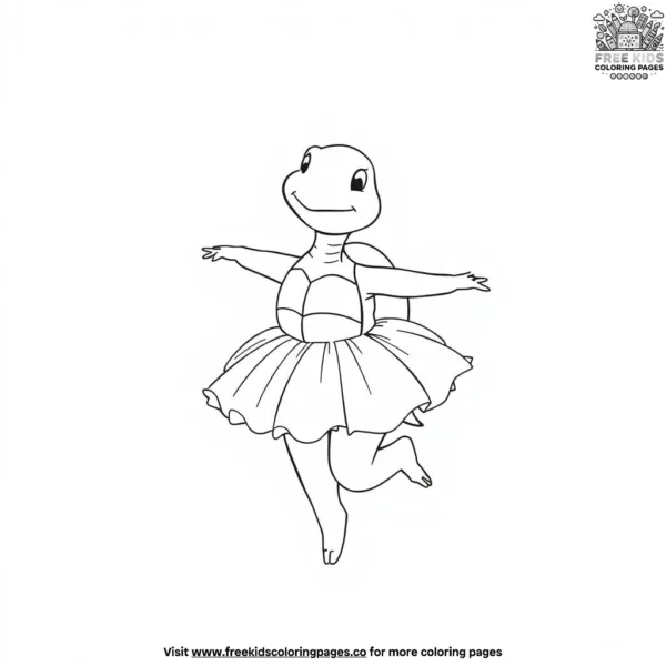 Tutu turtles coloring pages