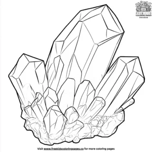 Twinkling Garnet Crystal Coloring Pages