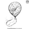 Twirling Balloon Zentangle Coloring Pages