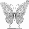 Twisted Butterfly Zentangle Coloring Pages