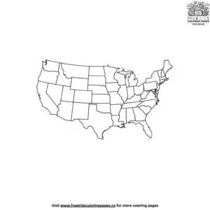 USA Map Outline Coloring Pages