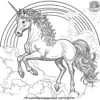 Rainbow Unicorn Coloring Pages