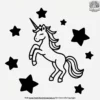 Unicorn And Stars Coloring Pages